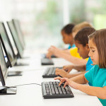 School-children-using-computers