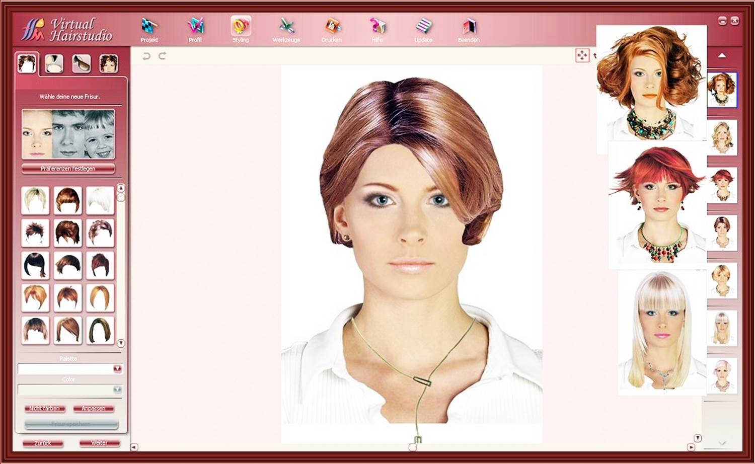 Подбор цвета волос онлайн по фото бесплатно и без регистрации на русском