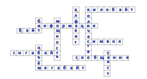 кроссворд на тему информация