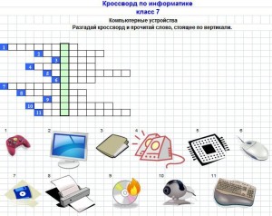 кроссворд по информатике 7 класс