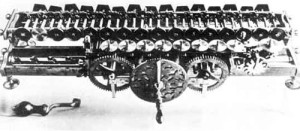 первый арифмометр 1672